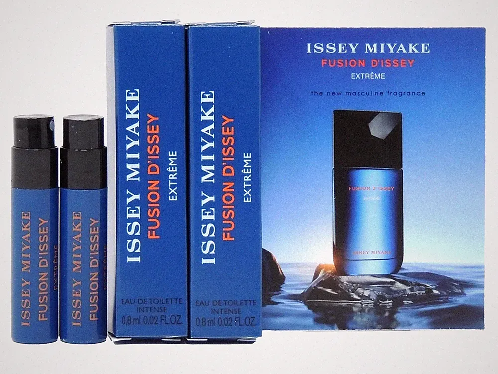 ISSEY MIYAKE FUSION D'ISSEY EXTREME .8ml .02fl oz x 2 COLOGNE SPRAY SAMPLES