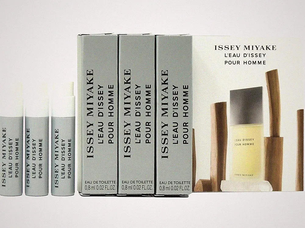 ISSEY MIYAKE L'EAU D'ISSEY POUR HOMME .8ml .02fl oz x 3 COLOGNE SPRAY SAMPLES