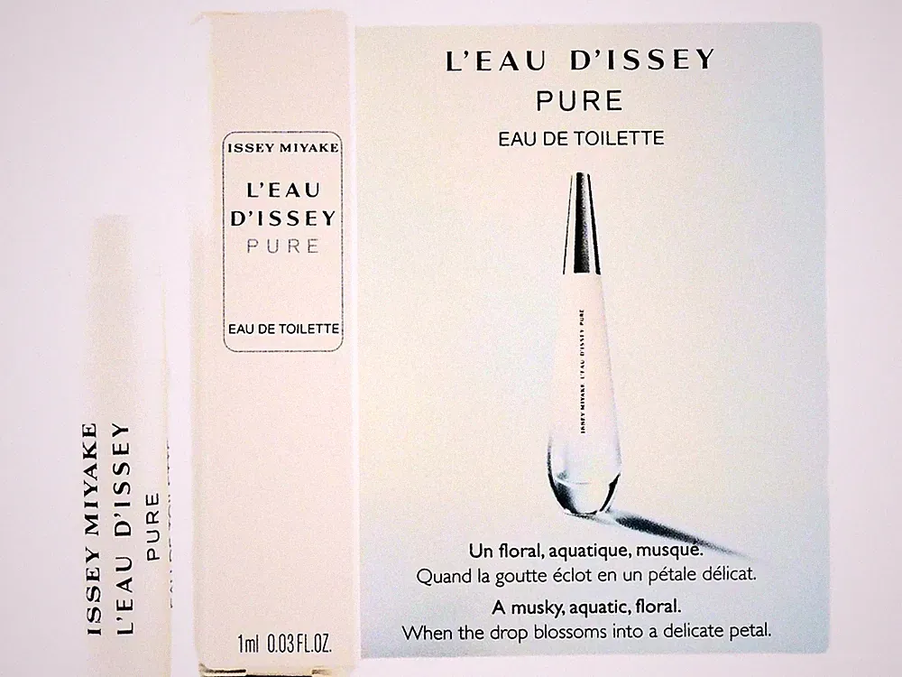 ISSEY MIYAKE L'EAU D'ISSEY PURE EDT 1.0ml .03fl oz x 1 PERFUME SPRAY SAMPLE VIAL